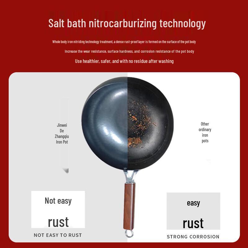 JWD Zhangqiu Iron Wok - Auspicious Design