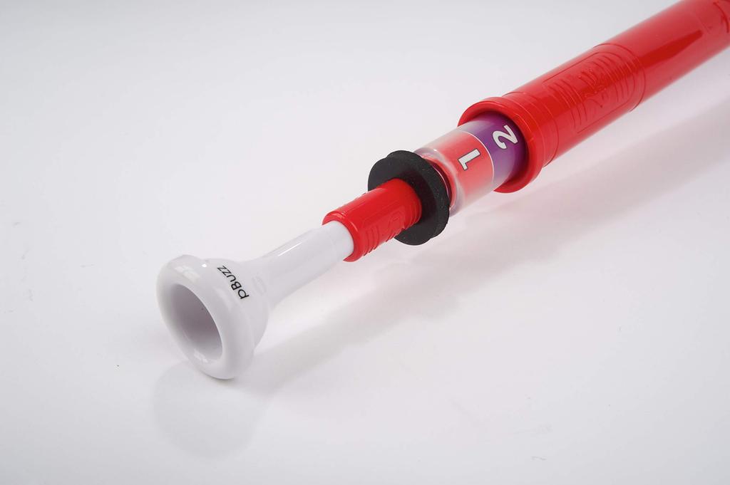 pInstruments Plastic Wind Instruments Slide-Type Beginner Instruments pBuzz in C Lightweight & High-Durability ABS Bio-Coat Antibacterial PBUZZ1R Red