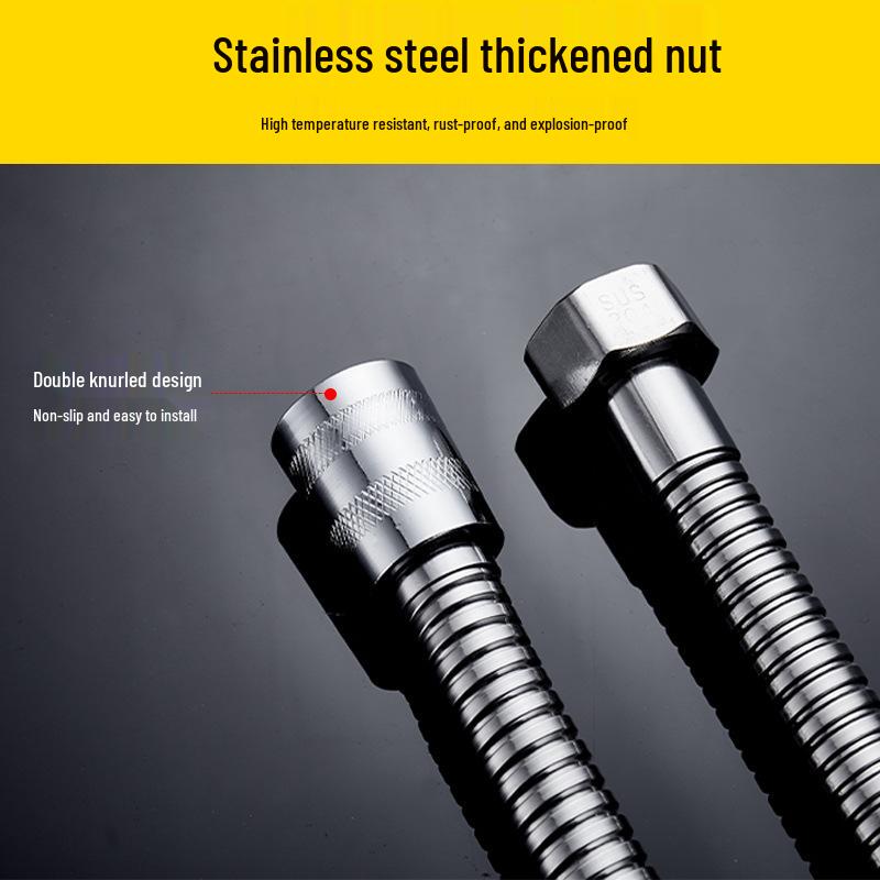 1.5/2m Stainless Steel Explosion-Proof Shower Hose with Universal Rain Shower Head