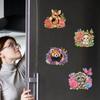 6Pcs Acrylic DIY Diamond Painting Fridge Magnets Diamond Painting Magnets Kit Crystal Sparkling Diamond Magnets Set