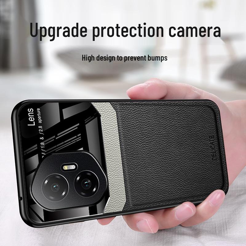 Honor 500Pro Magic8 Color Block Leather Texture X70i Full Coverage Business Play9T Phone Case
