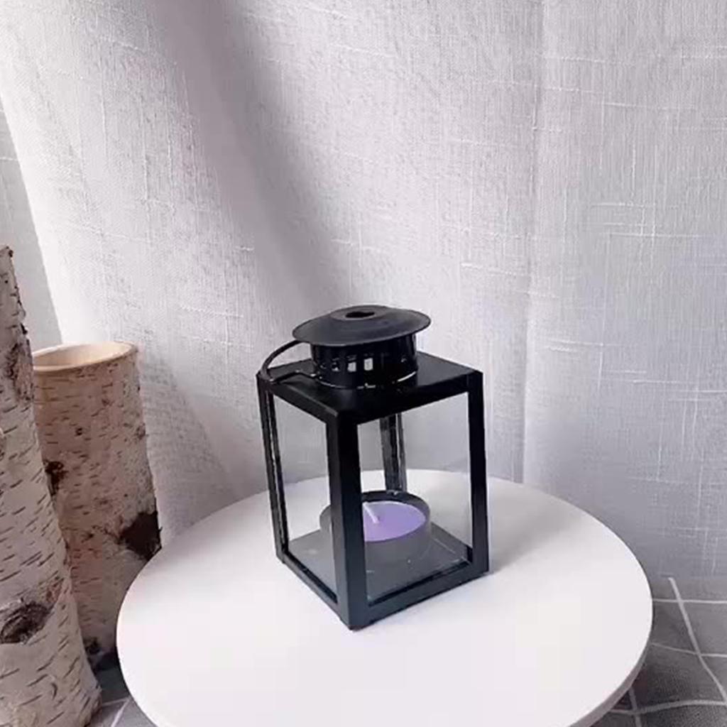 5 Stück Handlaterne Kerzenständer Teelicht Kerzenhalter Schmiedeeisen Tragbarer Kerzenhalter für Tischplattengebrauch