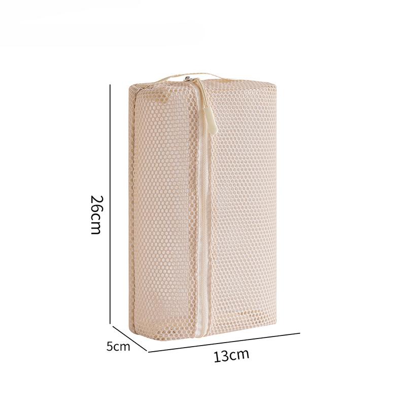 1pc Portable Breathable Cosmetics Mesh Bag Make Up Organizer Bag Travel Toiletries Storage Bag Multifunctional Pouch