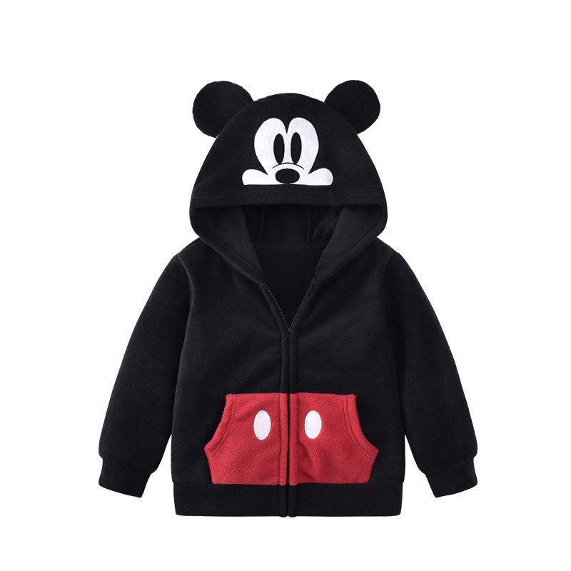 Children's Fleece Autumn and Winter Hooded Cartoon Jacket