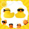 6122448Pc Black  Rubber Ducks With Sunglasses Sets Duck Toys Squeaky Rubber Ducks Cute Float Duckies For Party Favors