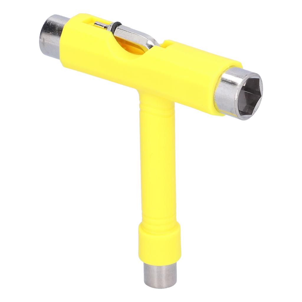 Skate Tool MultiFunction Portable Skateboard TType Hex Key Kit Fastener Hardware Yellow