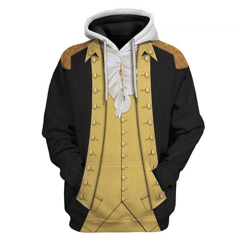 Men's Wolf 3D Hoodies Sweatshirt Cool Party Long Sleeve Crew Neck Club Streetwear