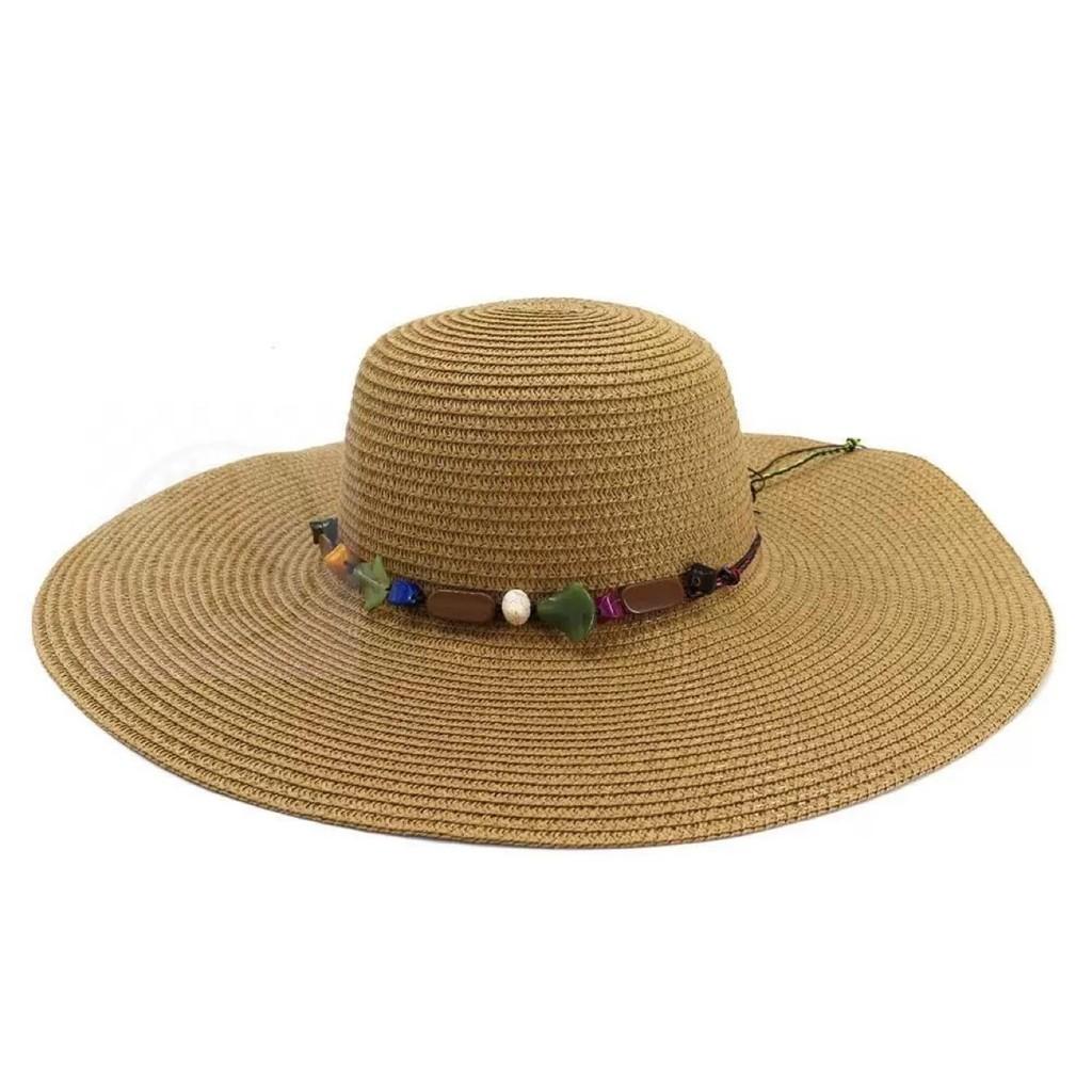 Summer Straw Hat For Women Large Brim With Breathable Sun Protection