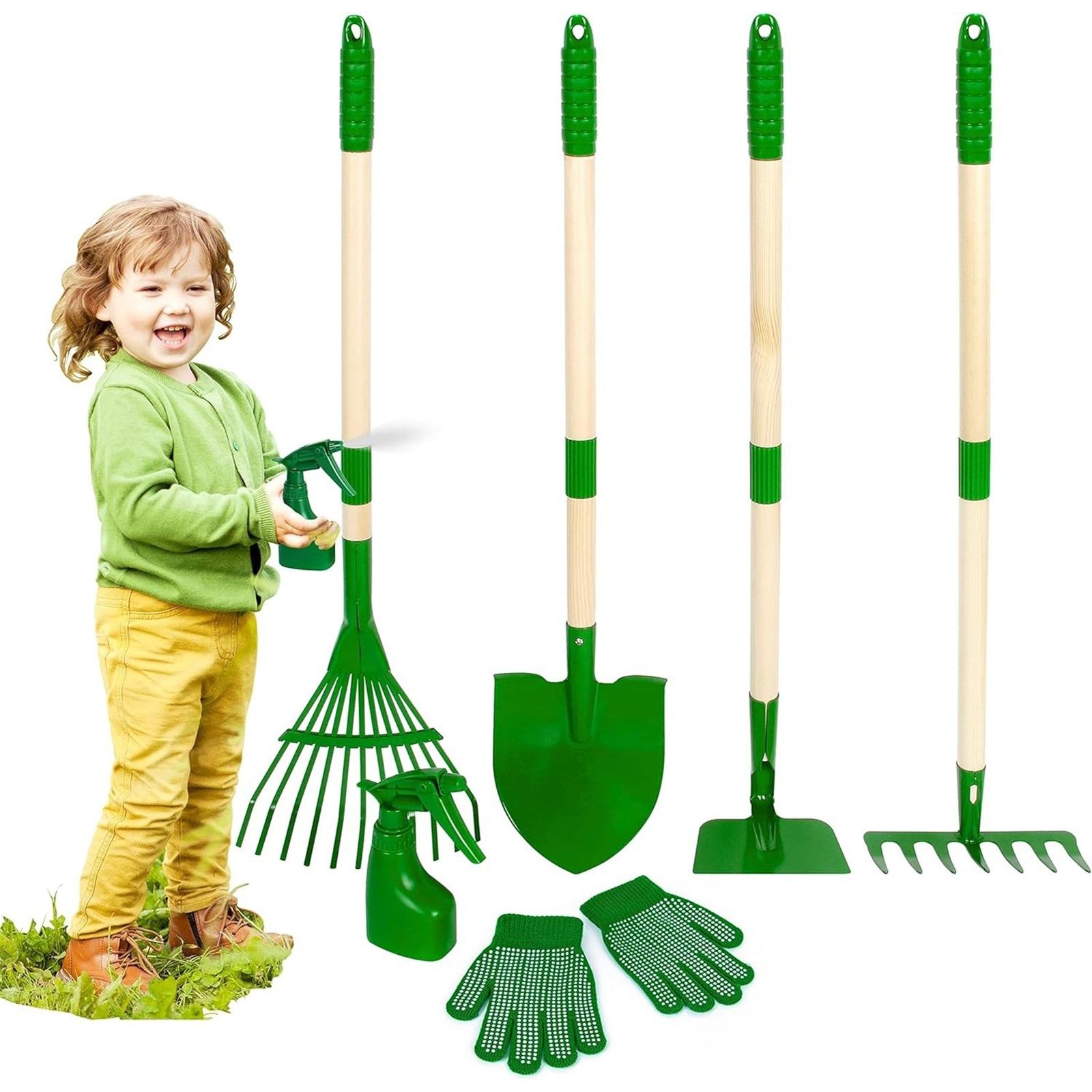 

6-Piece Kids Gardening Tool Set – Child-Friendly Rakes & Hand Tools for Toddlers, Outdoor Play & Planting One Size