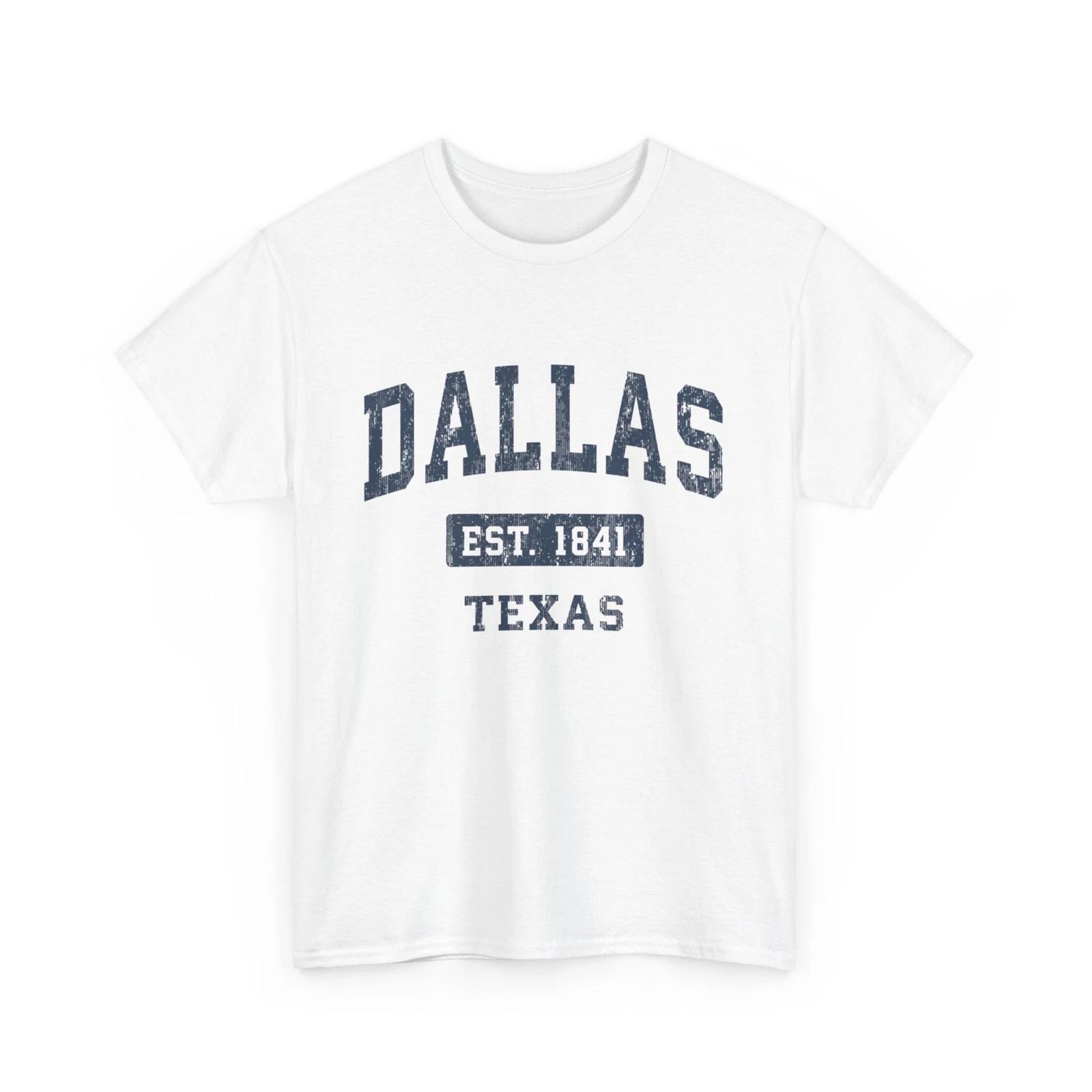 Даллас Техас TX Винтажная Спортивная Установленная Темно-синий Дизайн Футболка S