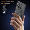 Luxury Leather Magnetic Magsafe Case for POCO X6 X5 Pro F5 Pro C65 M6 Car Mount Case Silicone Shockproof Full Protection Cover