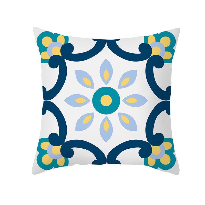 

Peach Skin Printed Pillow Case Nordic Simple Colorful Pattern Sofa Cushion Cover Office Pillow Cover 45 * 45Cm (without pillow core)