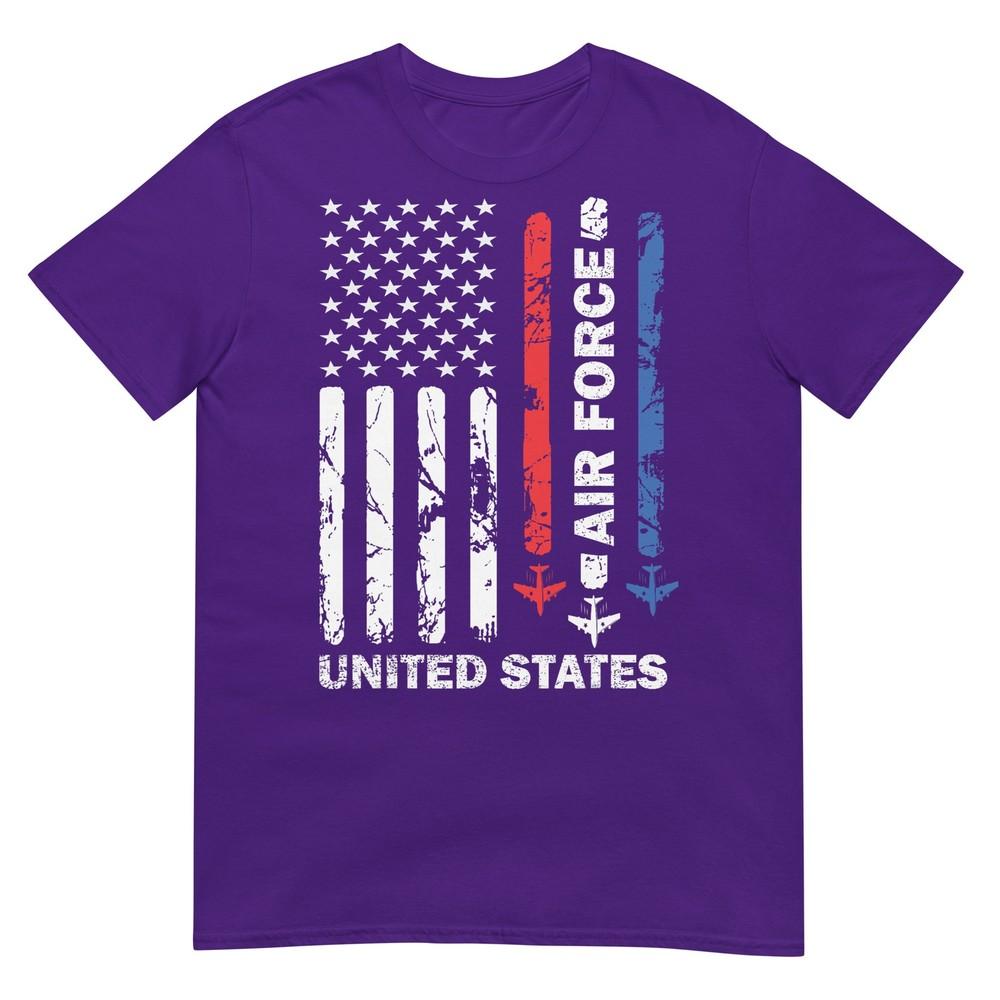 United States Air Force American Vintage Usa Flag Patriotic Tshirt