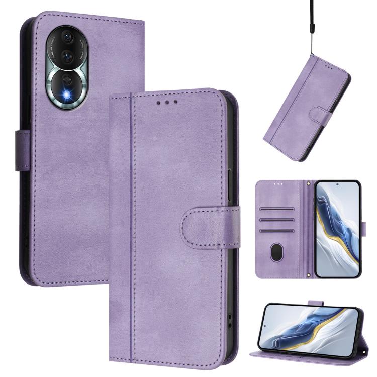 Linien-Spleißschnalle Retro Leder Handyhülle