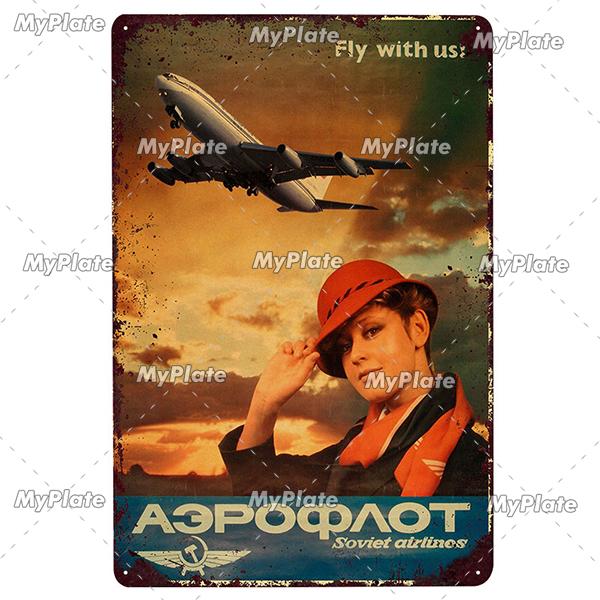 Russian Metal Sign Plaque Tin Sign Plate Wall Decor For Bar Club Man Cave Aviation Poster Classical Stalin Leader Poster