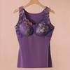 Womens Fleece Lined Thermal Top Built In Bra Seamless Slim Fit Heat Outerwear Vest