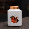 Porcelain Tea Canister: Moisture-Proof, Sealed Ceramic Jar with Custom Logo for Portable Storage