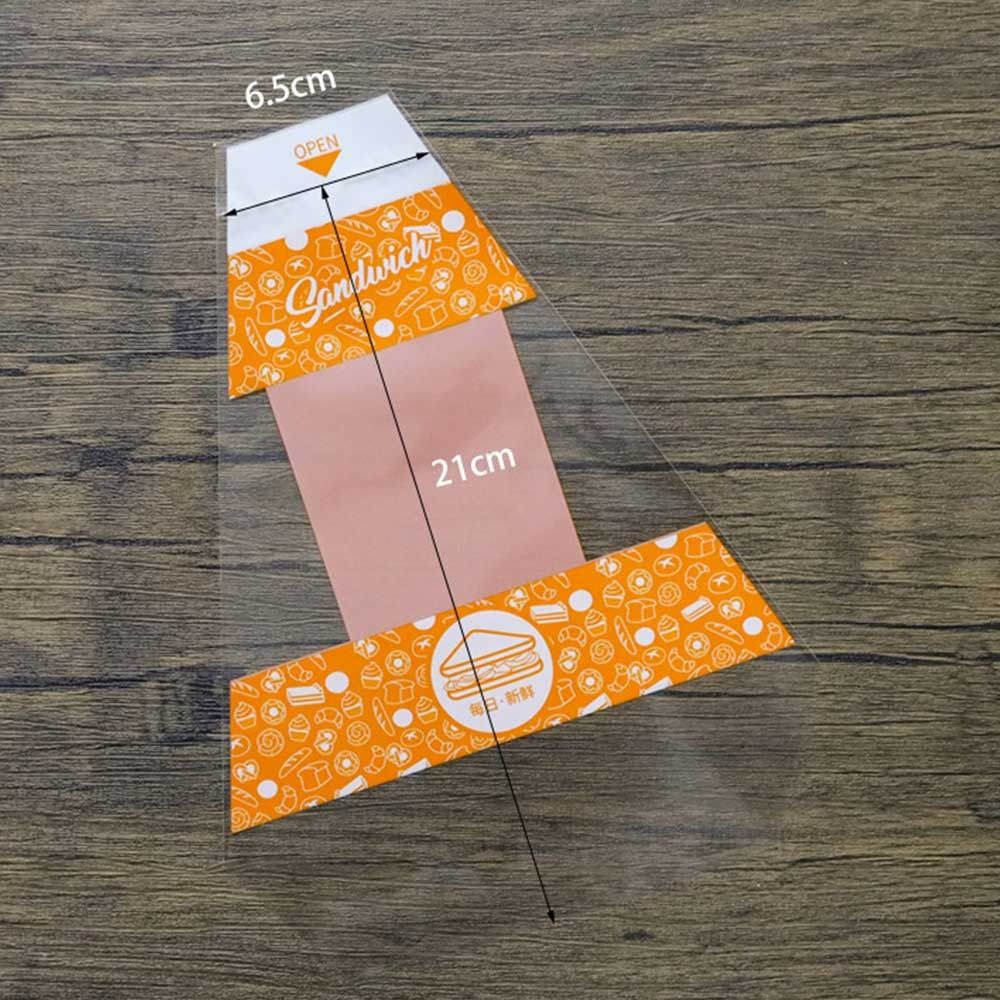 Transparent Sandwich Packaging Paper Triangular Baking Bag High Quality Bread Sandwich Bags Food