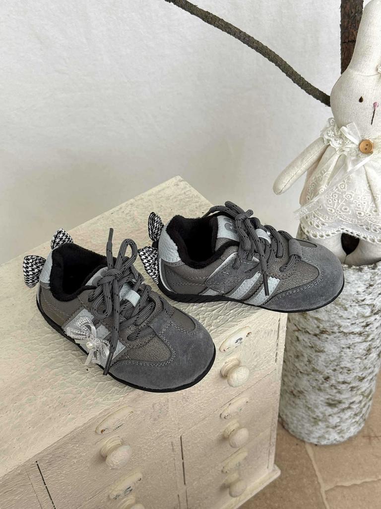 XSHX Retro Ballet | Girls' German Training Autumn and Winter Functional Thin-soled Racing Shoes Fleece Velcro Rubber Outsole