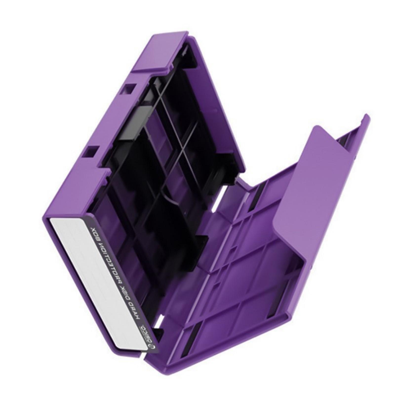 

Универсальный ABS кейс для переноски жесткого диска для 4x2,5-дюймовых или 1x3,5-дюймового HDD/SSD, сумка для хранения, идеально подходит для использования дома и в офисе фиолетовый