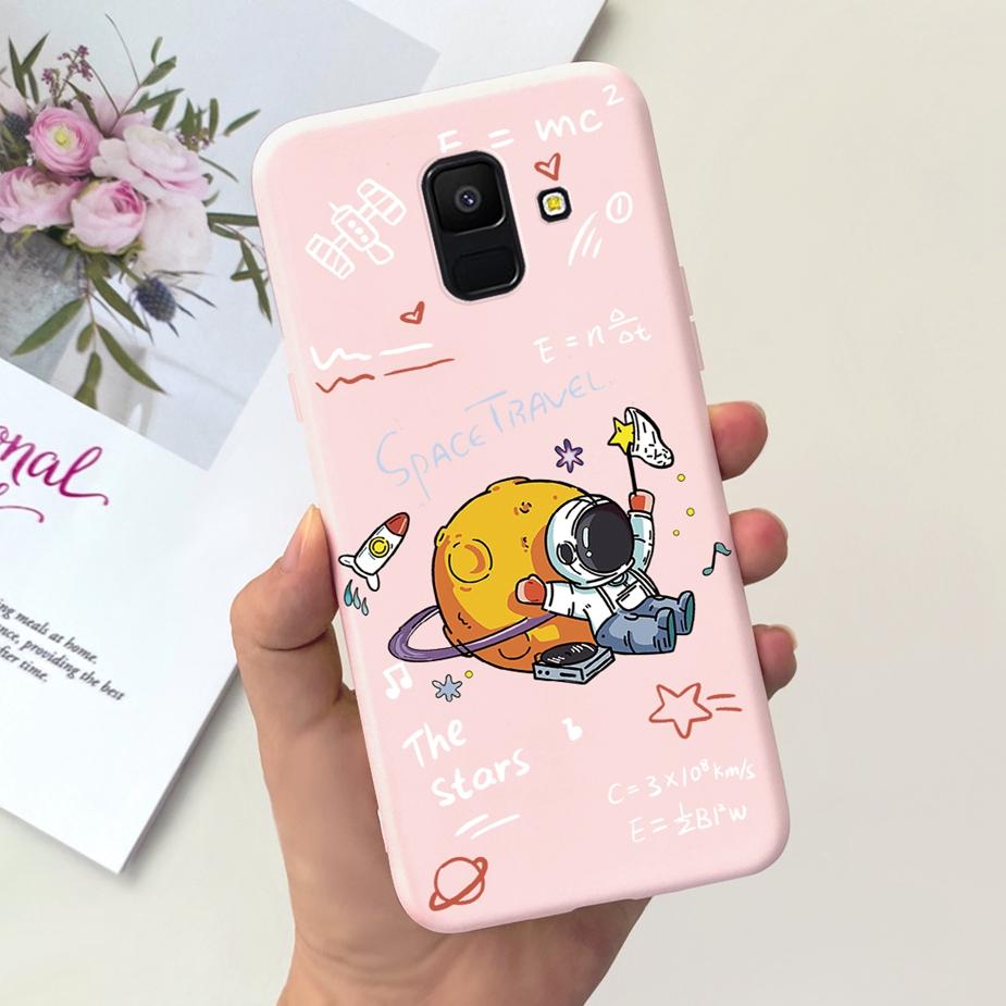 For Samsung Galaxy A6 Plus 2018 Case SM-A605F Cute Dinosaur Cartoon Cover Soft TPU Phone Case For Samsung A6 2018 A600F A6+ Bags