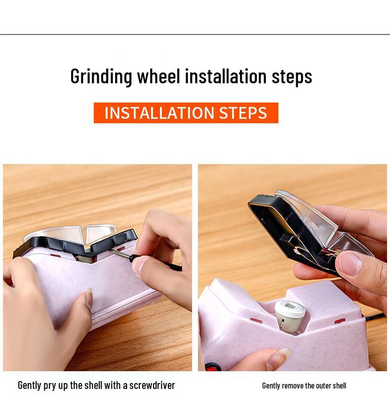 Fully Automatic Electric Knife Sharpener, Multifunctional High-Precision Grinding Wheel for Kitchen & Commercial Use