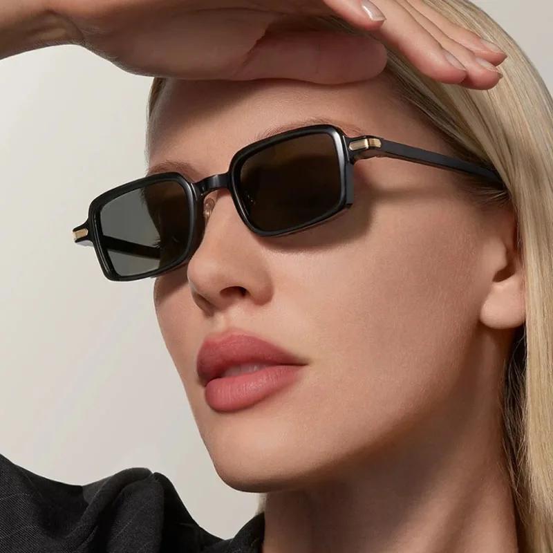 Classic Rivet Vintage Square Sunglasses Women For Men Male Luxury Brand Designer Sun Glasses Punk Popular Hip Hop Shades Uv400
