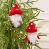Christmas Gnome Hanging Decoration Mushroom Elf For Holiday Decor