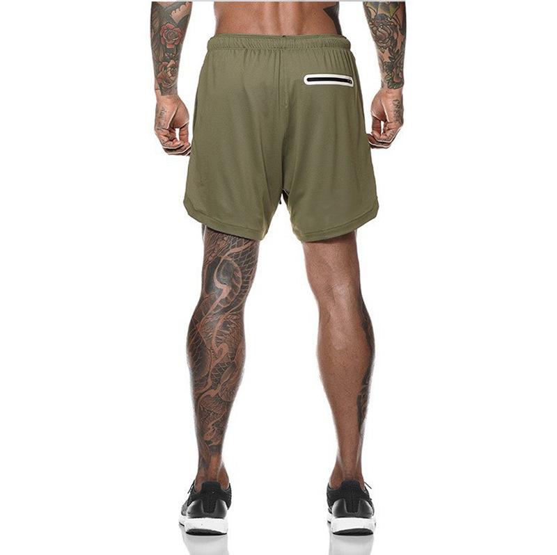 Men's Double-Layer Quick-Dry Sport Shorts for Fitness, Running & Basketball