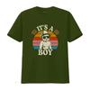Retro Cool Baby Boy T Shirt Pregnancy Reveal for Moms Fun Its A Boy with Sunset Print Stylish Gender vintage Washed