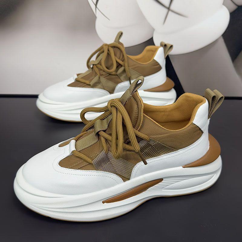 

Shoes for Men Spring High-quality Comfortable Wear-resistant Platform Running Shoes Fashion Man Casaul Sneakers Walking Footwear 44 хакі