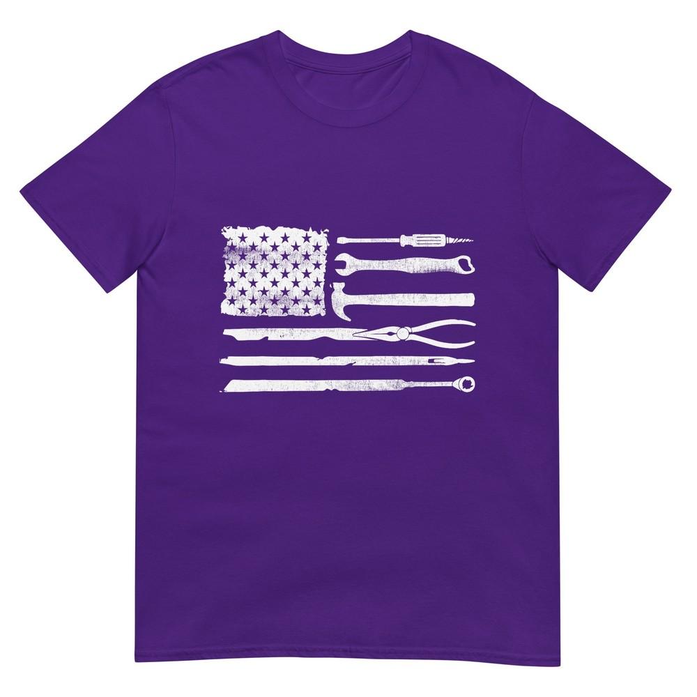 Usa Flag Car Mechanics Tool Kit Unisex Dad Funny Fathers Day Tshirt