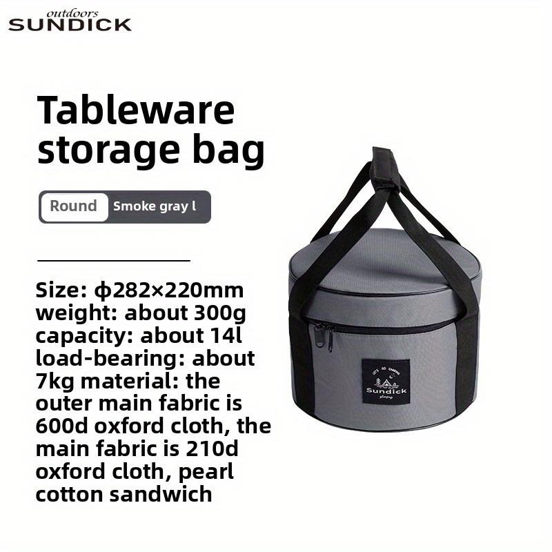 

Mountain Camping Cookware Set Outdoor Picnic Bag with Gas Canister Storage Cooler Lunch Box for Hiking Backpacking