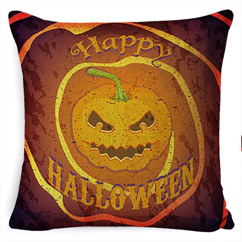 Throw Pillow Halloween Pillow Case Linen Car Cushion Sofa Pillow Case Nordic Style