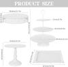 Cake Stand White Metal Dessert Table Display Set, 3-Tier Cupcake Stand, Cake Display Tower and Cookie Tray Rack