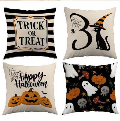 Halloween Printed Pillow Cover Polyester Printed Home Living Room Sofa Decoration Cushion Bedroom Cushion Cover
