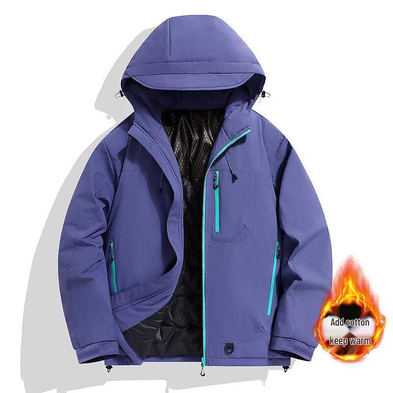 Men's Thickened Windproof Waterproof Ski Jacket - Trendy Japanese Style Winter Mountaineering Coat.