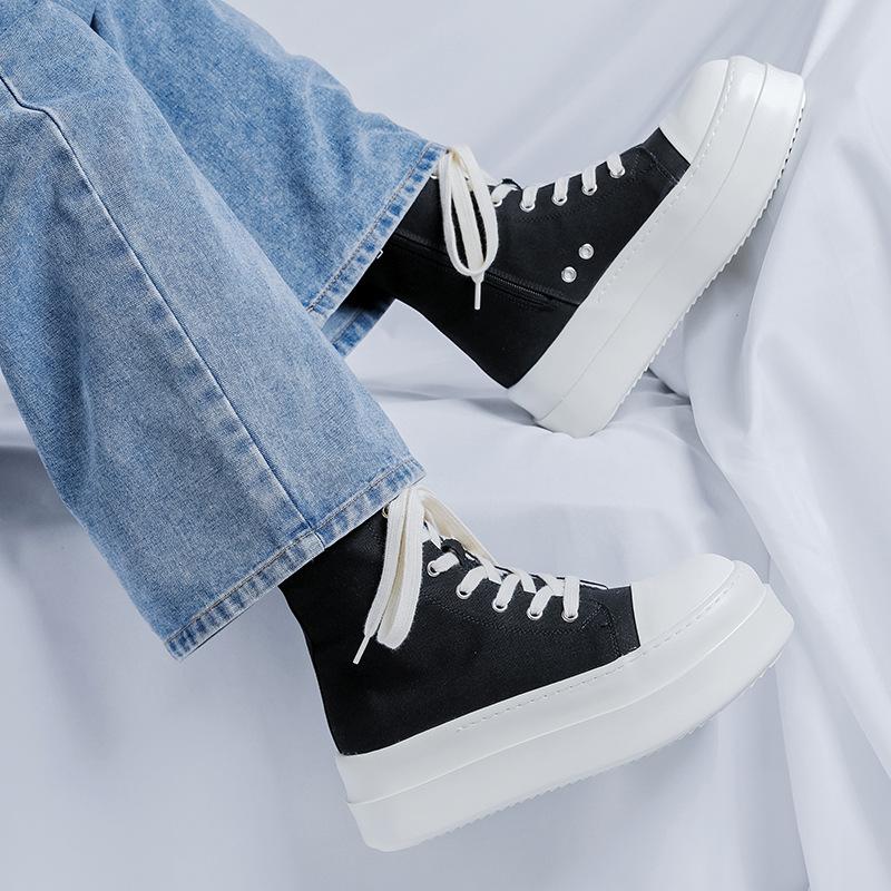High-top Shoes Men's Niche Board Shoes New American Trend Thick-soled Cool Street Couple High-top Board Shoes 18459-R