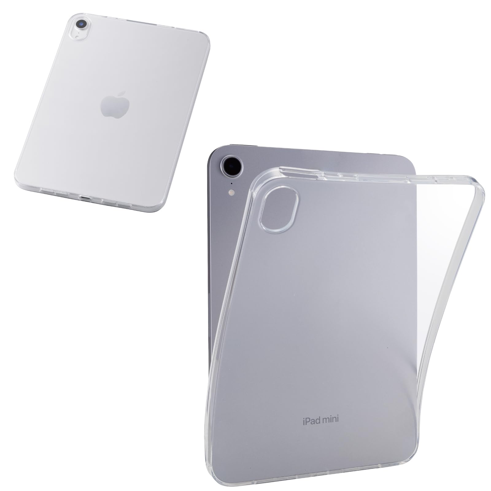 

ELECOM iPad mini Pro Mini Soft TPU (A17 2024) (6th Generation) Case, Cover, Wrap-around Design, Clear, TB-A25SUCCR