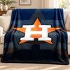 Houston Astros blanket Flannel Blanket Soft Cozy Plush Throw for Sofa Bed Lightweight Home Decoration Outdoor camping