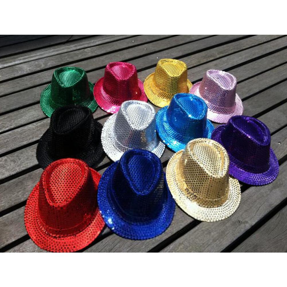 Children Jazz Top Hat Bright Color Sequined Show Hat