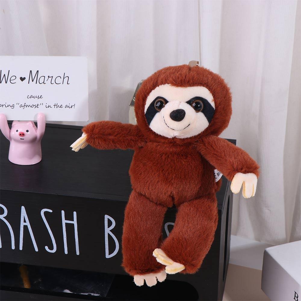 Stofftiere Faultier Kleiner Anhänger Simulation Faultier Plüschtier Plüsch Faultier Schlüsselanhänger Schultaschen