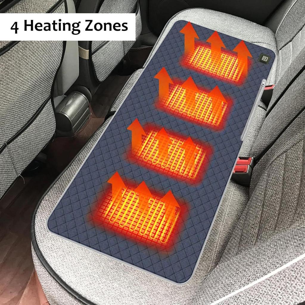 45x90cm Camping Heated Seat Cushion Cordless Electric 3 Settings Warmer Outdoor Seat Warmer Bleacher Heater For Home Office Cars