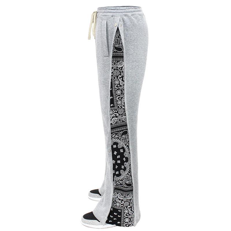 High Street Double Line Hip Hop Hose Herren Cross-border Geknöpft Sportliche Freizeit Hose Herren Locker West Coast Kaschmirblume Sporthose