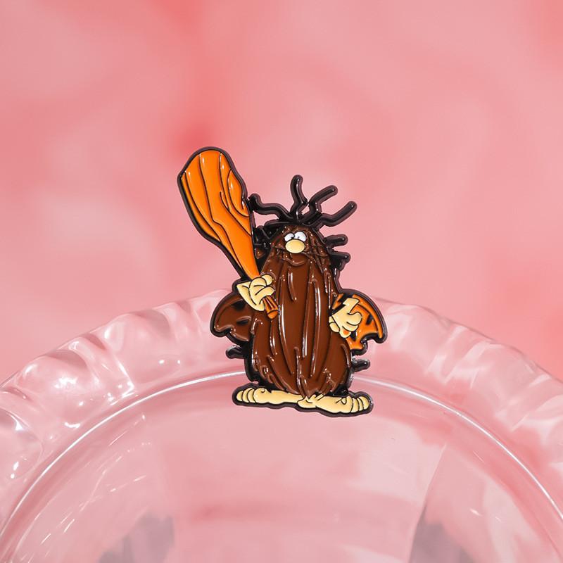 Character Eyecatching Cartoon Pin Brooch In Alloy With Cute And Angry Tree Stump Style