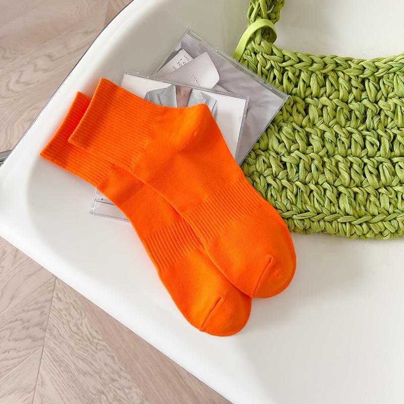 Calzini a Tubo Sportivi da Skateboard da Donna Colore Unito Vita Primavera Autunno Tendenza