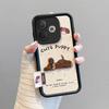 KEYSION Cartoon Cute Plush Embroidery Case for OPPO A5 Pro 5G with Lanyard Silicone Shockproof Phone Cover for OPPO A5 Pro