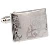 Electroplated Laser Pattern French Cufflinks: High-Quality Retro Engraved Fashion Studs