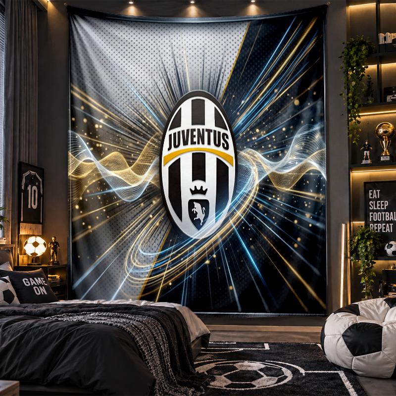 Arazzo da Appendere a Parete Tessuto Stampato Juventus FC per Soggiorno Camera da Letto Decorazione per la Casa