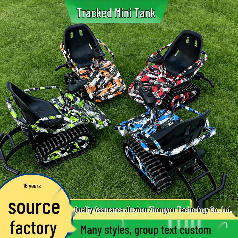 Children's Outdoor Electric Mini Tank Car for Playgrounds and Beaches